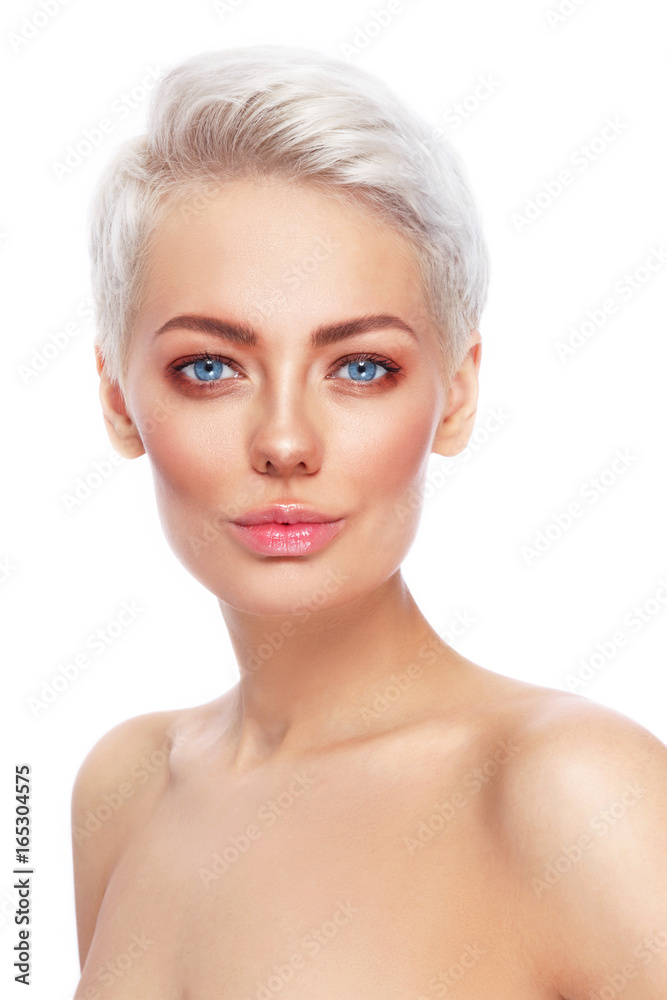 Young beautiful blonde woman with clean fresh make-up Young beautiful blonde woman with clean fresh make-up