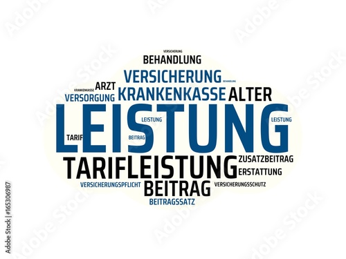 LEISTUNG - Bilder mit Wörtern aus dem Bereich Krankenversicherung, Wort, Bild, Illustration