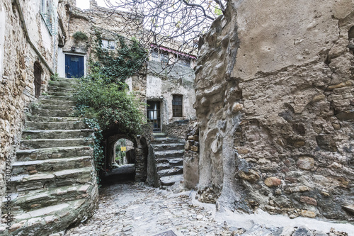 Bussana Vecchia (Old Bussana), a medieval ghost town in Liguria, near Sanremo, Italy, Now is the International Artists Village. photo