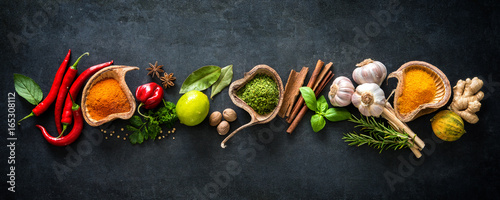 Various herbs and spices
