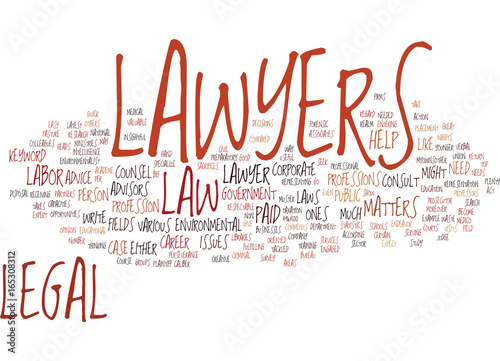 LAWYERS Text Background Word Cloud Concept