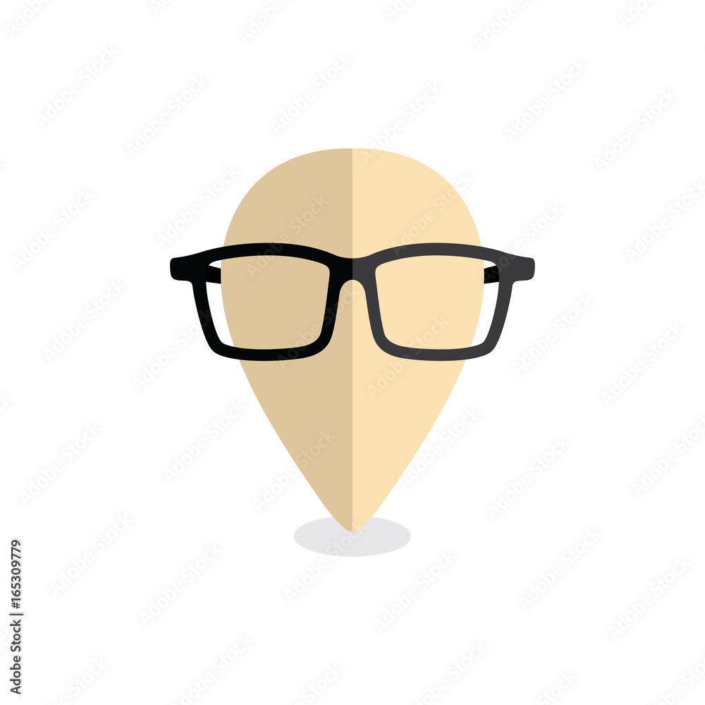 nerd geek map pin locator - location marker vector nerd geek map pin locator - location marker vector