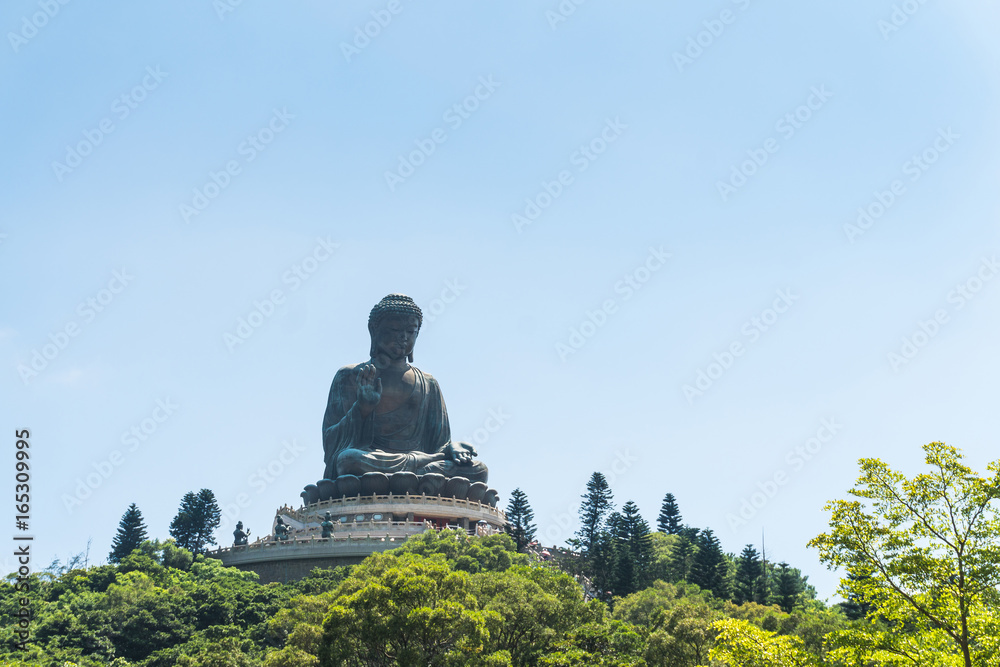 Tian tan buddha of po lin monastery in lantau island hongkong china