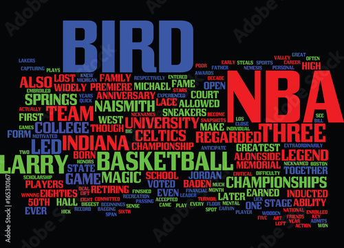 LARRY LEGEND Text Background Word Cloud Concept