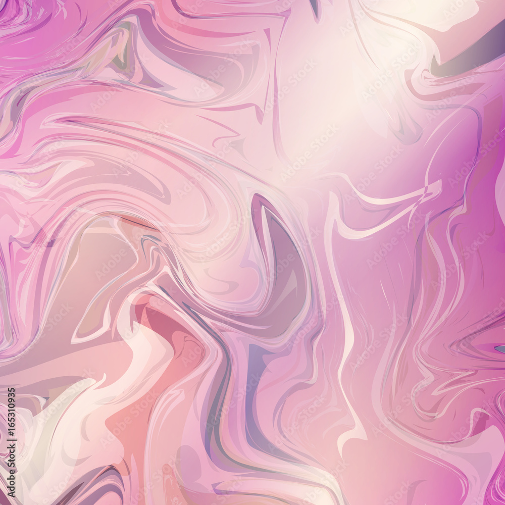 Festive marble background with a pink watercolor pattern. 
