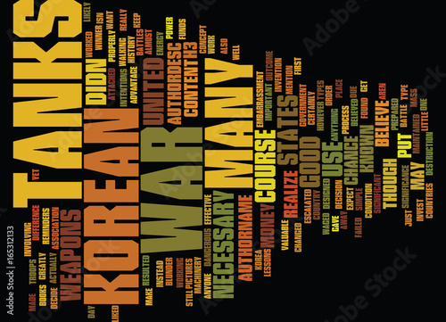 KOREAN WAR TANKS Text Background Word Cloud Concept