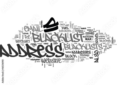 IS YOUR WEBSITE BLACKLISTED Text Background Word Cloud Concept