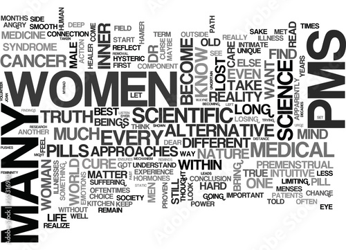 IS YOUR PMS A CURSE THAT PUSHES YOU TO BUY A CURE AT ANY PRICE Text Background Word Cloud Concept