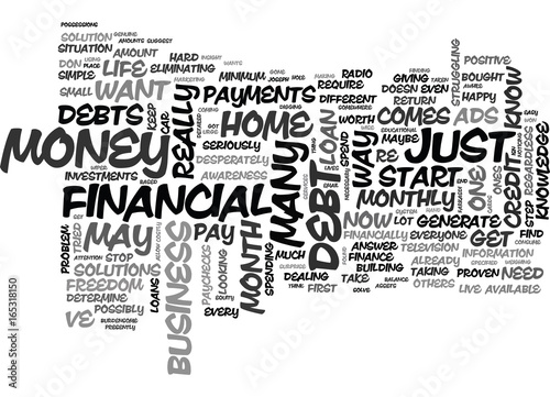 IS THERE ANY WAY TO GET OUT OF DEBT Text Background Word Cloud Concept