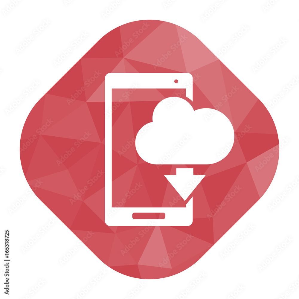 geometrischer Icon - Smartphone Wolke geometrischer Icon - Smartphone Wolke