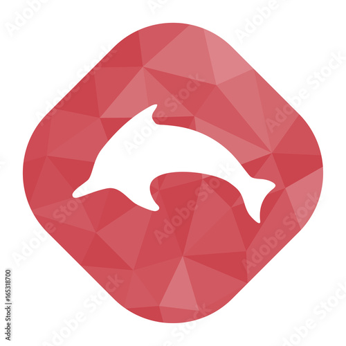 geometrischer Icon - Delfin