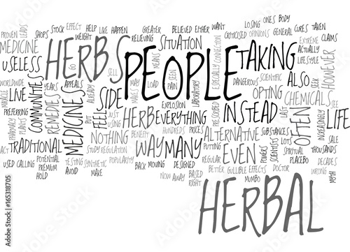 IS THE HERBAL WAY THE RIGHT WAY Text Background Word Cloud Concept