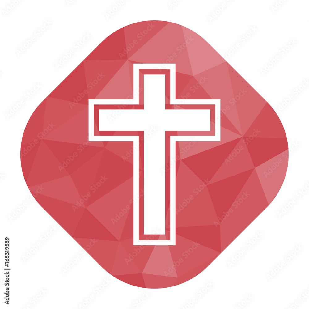 Obraz premium geometrischer Icon - Kreuz christlich