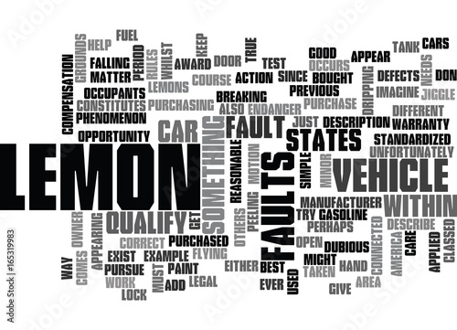 IS IT A LEMON Text Background Word Cloud Concept
