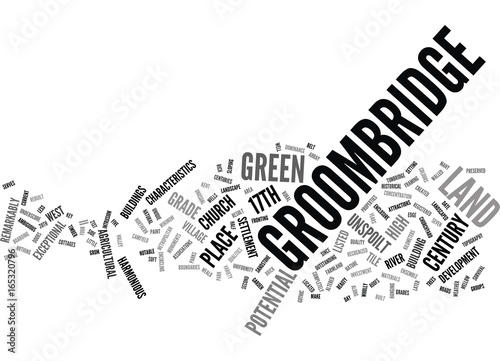 GROOMBRIDGE LAND WITH POTENTIAL Text Background Word Cloud Concept