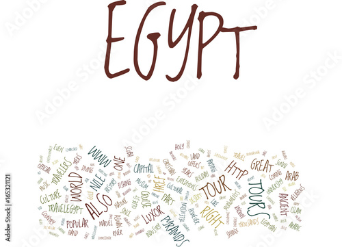 GREAT TOUR TO EGYPT AND ITS HISTORY Text Background Word Cloud Concept