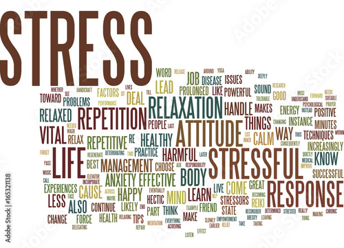 GREAT TIPS TO HANDLE STRESS Text Background Word Cloud Concept