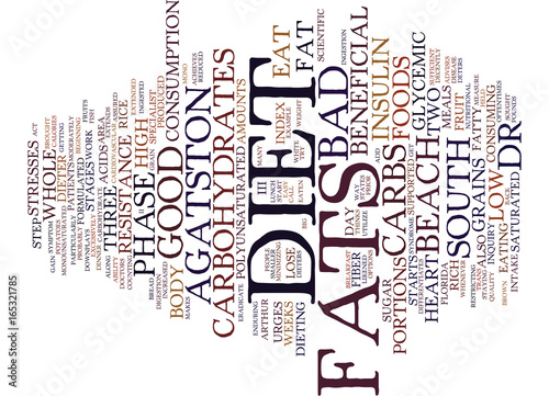 GREAT INFO ABOUT THE SOUTH BEACH DIET Text Background Word Cloud Concept
