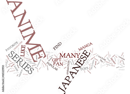 GREAT GIFT IDEAS FOR THE ANIME FAN Text Background Word Cloud Concept