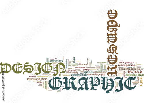GRAPHIC DESIGN RESUME Text Background Word Cloud Concept