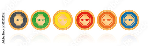 Stoppschild - Bronze Buttons