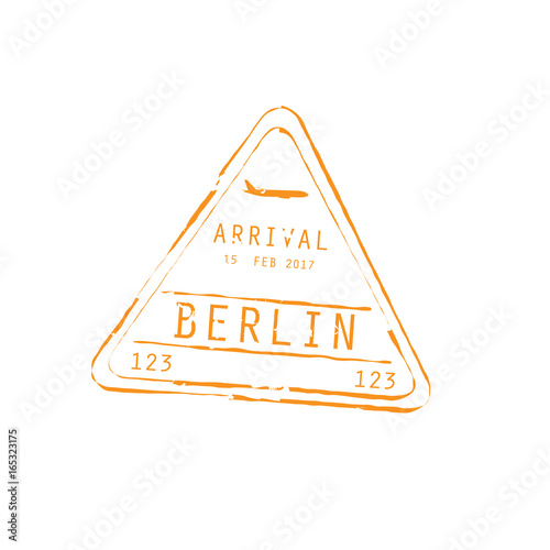 Travel visa stamp