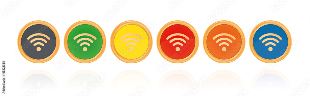 Wifi - Bronze Buttons Wifi - Bronze Buttons