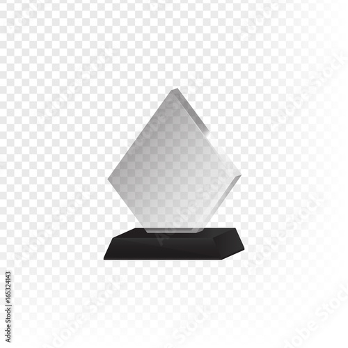 Glass trophy and prize