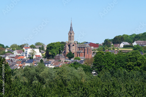 Panorama d'Ailly sur Noye avec l'Église Saint-Martin d'Ailly photo