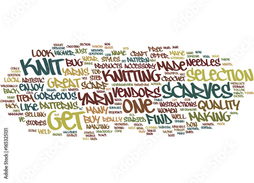 GORGEOUS KNIT SCARVES Text Background Word Cloud Concept