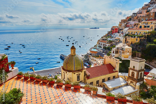 Positano, Mediterranean village on Amalfi Coast, Italy