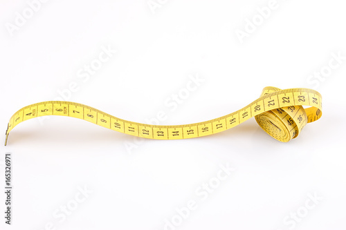 measure tape yellow isolated