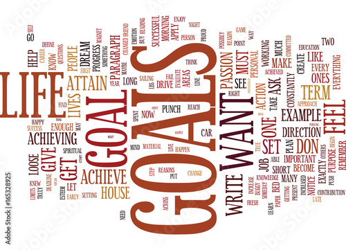 GOALS THE POWER LINE TO SUCCESS AND ACHIEVEMENT Text Background Word Cloud Concept