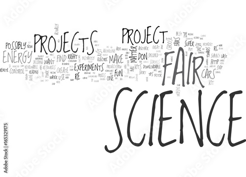 GO ON A SCIENCE FAIR TIPS ADVENTURE Text Background Word Cloud Concept