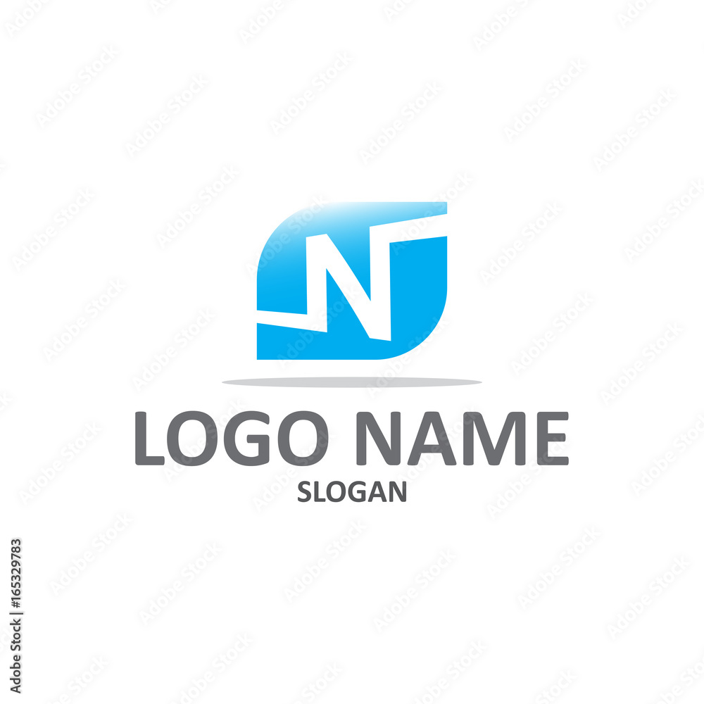 logo name slogan blue green clean leaf