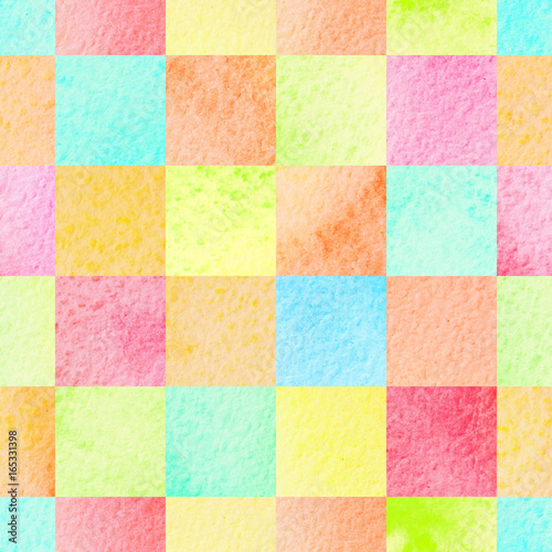abstract colorful watercolor squares background