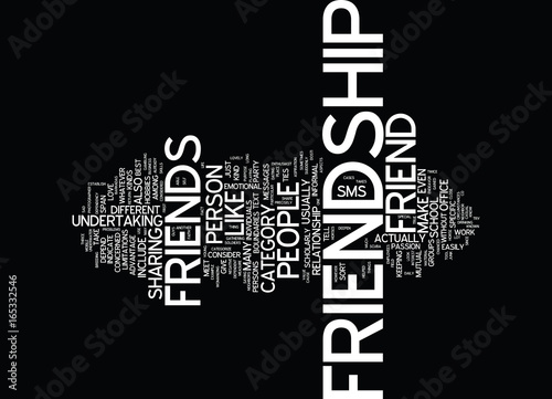 FRIENDSHIP Text Background Word Cloud Concept photo