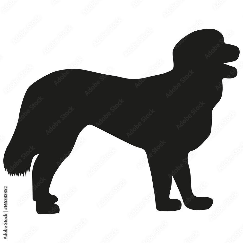 Vector dog image. Silhouette of the dog.
