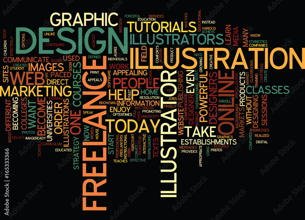 FREELANCE ILLUSTRATOR Text Background Word Cloud Concept Stock Vector |  Adobe Stock