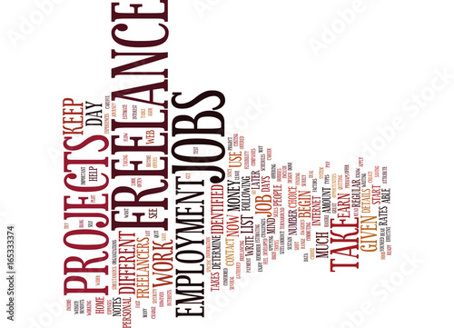 FREELANCE EMPLOYMENT Text Background Word Cloud Concept