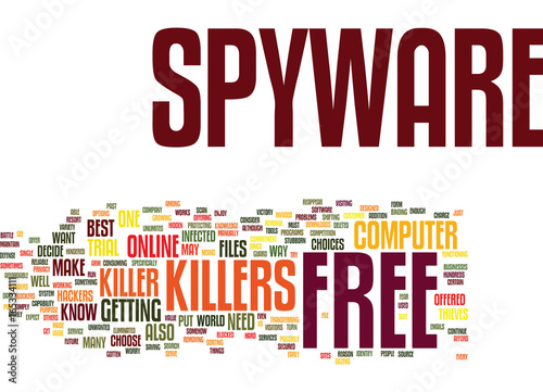 FREE SPYWARE KILLER Text Background Word Cloud Concept