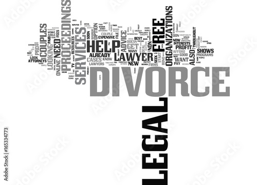 FREE LEGAL HELP FOR DIVORCE Text Background Word Cloud Concept