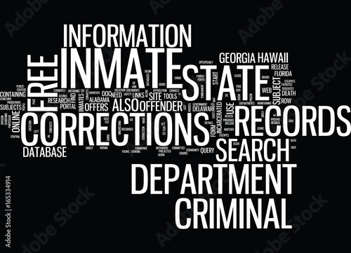 FREE INMATE CRIMINAL RECORDS Text Background Word Cloud Concept