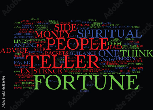 FORTUNE TELLER Text Background Word Cloud Concept