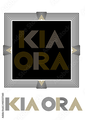 Obraz na płótnie Kia Ora, a Maori language greeting from New Zealand w salonie