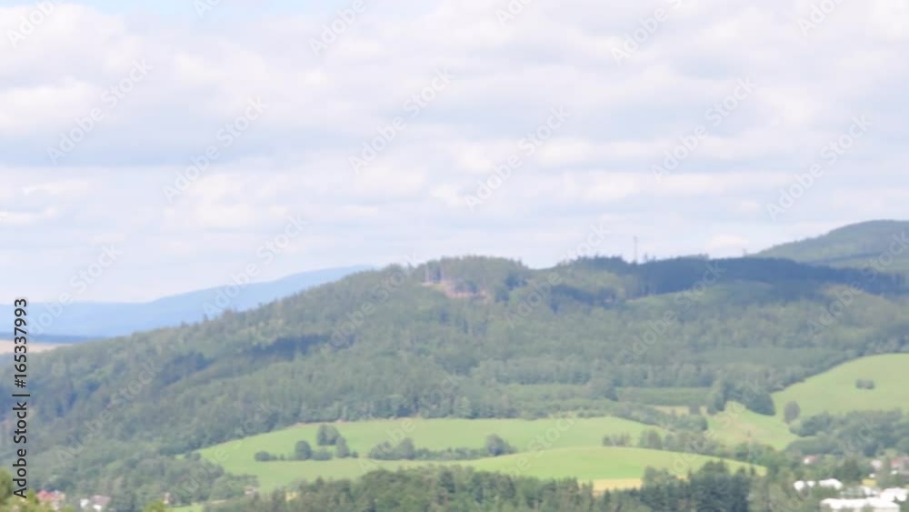 Pan view of European landscape in the summer time. Mountain landscape Pan view of European landscape in the summer time. Mountain landscape