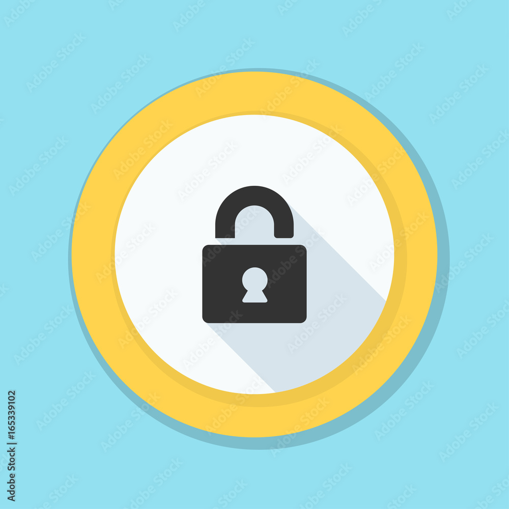 Lock Safety button illustration Lock Safety button illustration