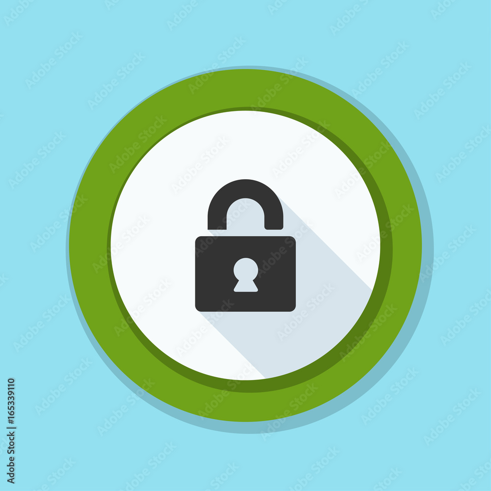 Lock Safety button illustration Lock Safety button illustration
