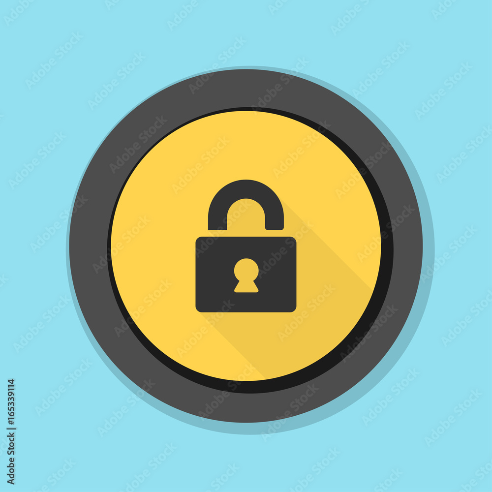 Lock Safety button illustration Lock Safety button illustration