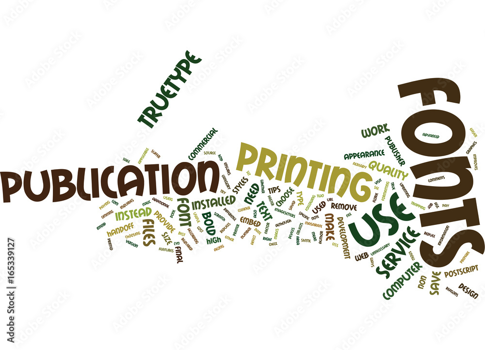 FONT TIPS Text Background Word Cloud Concept Stock Vector | Adobe Stock